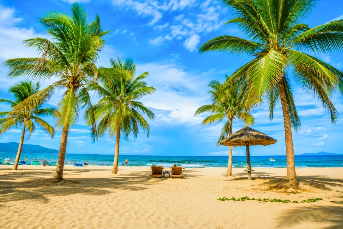 Taking time to relax on Non Nuoc Beach during 1 week in Da Nang