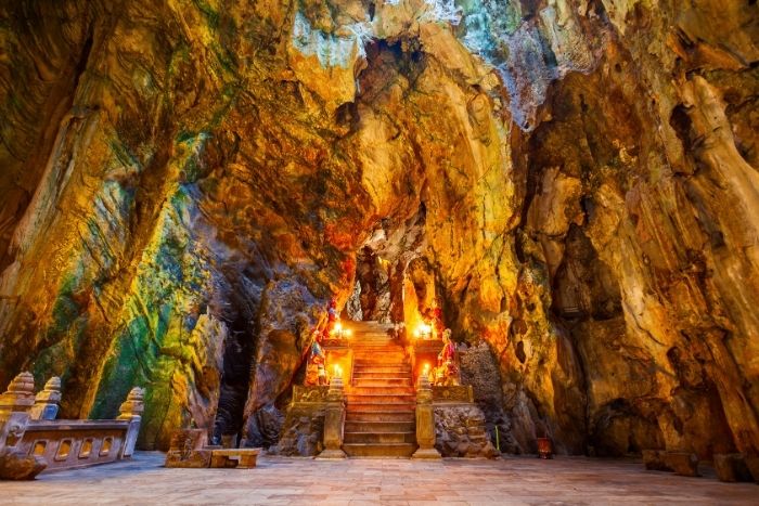 Hiking and exploration of the Marble Mountains in Da Nang, Vietnam
