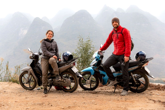 Adventure enthusiasts on the Ha Giang Loop
