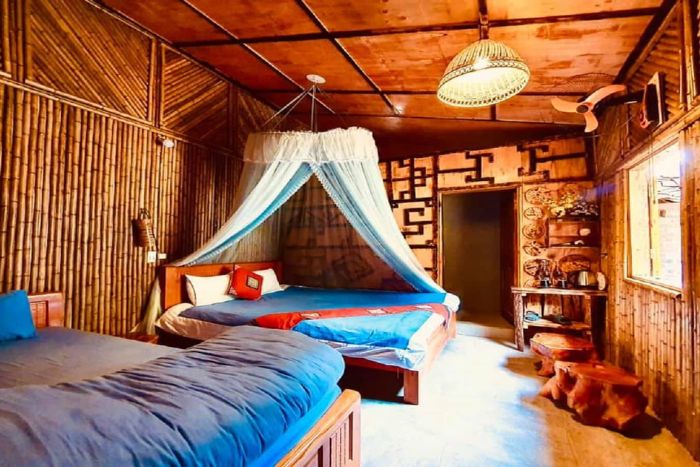 The rooms are uniquely decorated, offering an authentic experience to visitors of Meo Vac Ha Giang