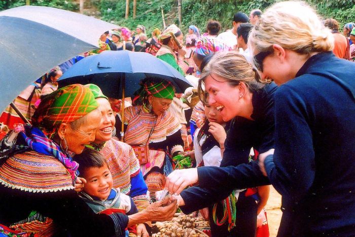 Many international tourists visited Quyet Tien market in Quan Ba, Ha Giang.