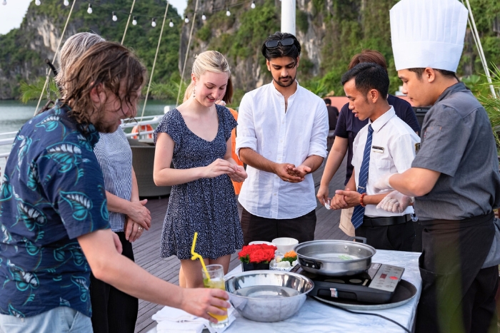 Cooking class on Hera Grand Cruise 4-Star Halong Bay
