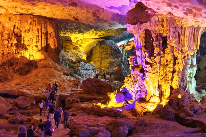 Natural formations shape Sung Sot Cave landscape