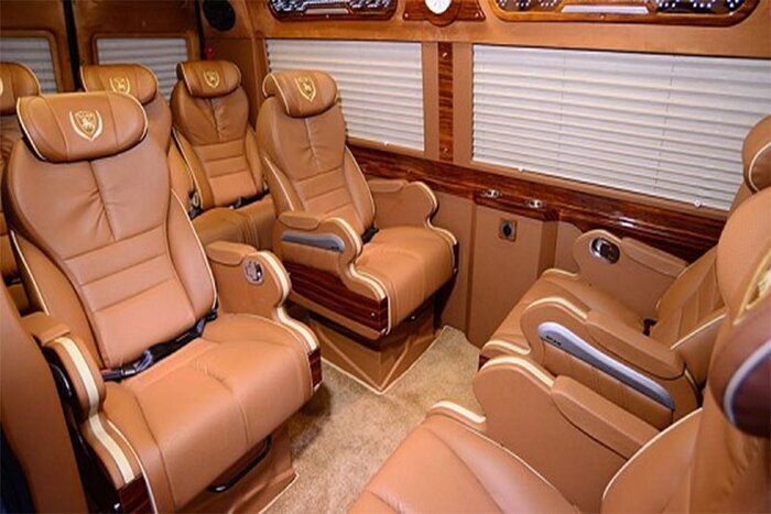 The interior of Luxury Trans limousine 