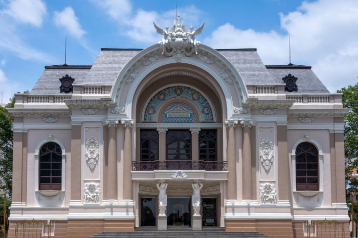 The entrance of Saigon Opera House
