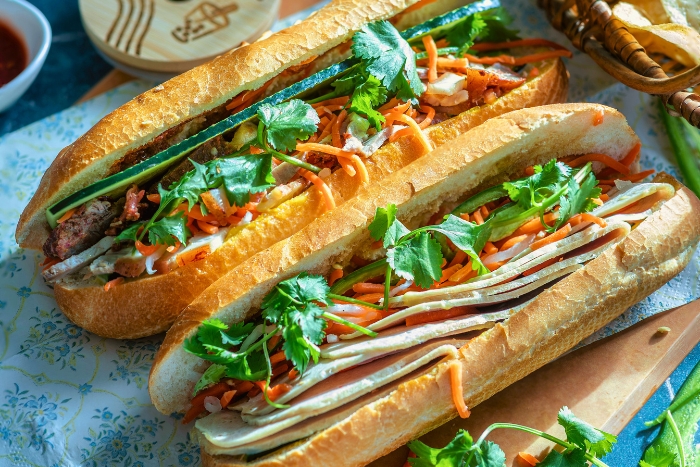 A classic banh mi in Saigon