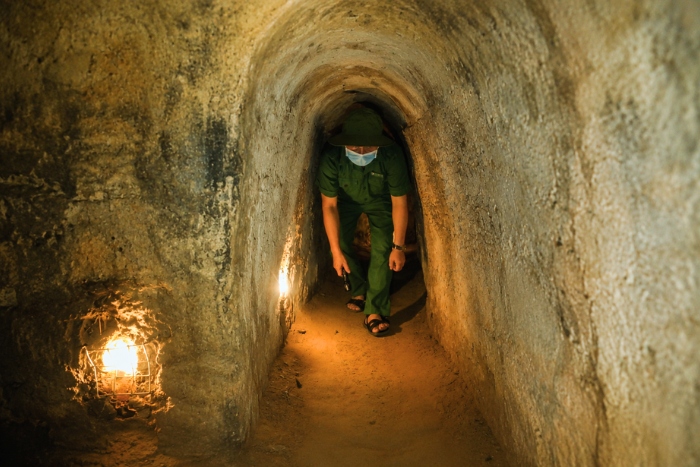 Discovering the underground passages of the Cu Chi Tunnels
