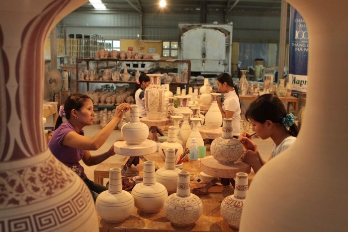 Talented artisans begin their work of creating art