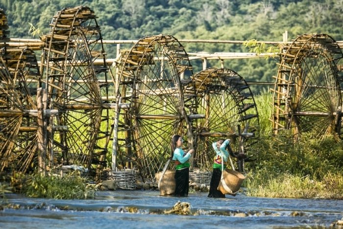 Discover the water wheels in Chieng Lau Village, a fascinating part of local culture