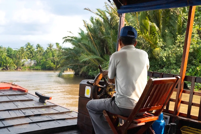 Cruise on the Serene Ben Tre River in Our Vietnam Cambodia 21-Day Itinerary Experience