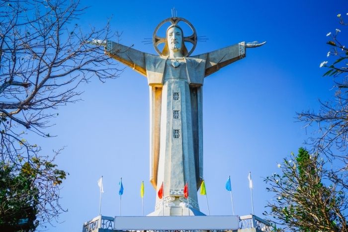 The giant Christ Statue, a must-see landmark in Vung Tau