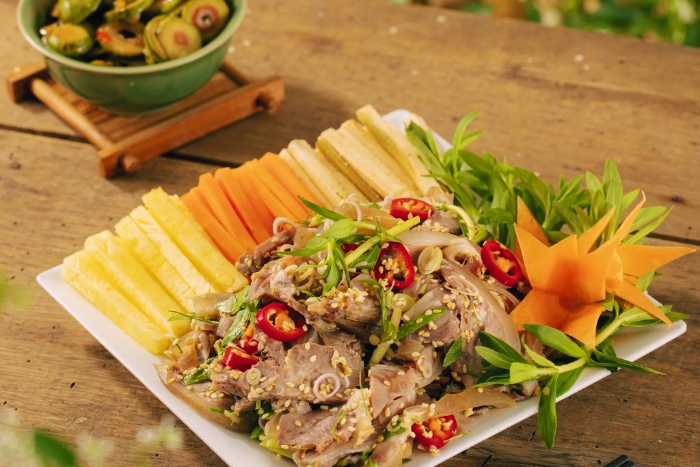 Traditional Ninh Binh mountain goat with local herbs