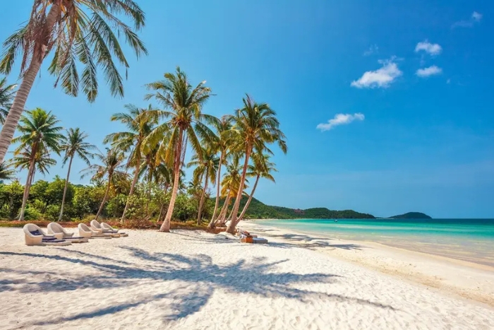 Coastal landscape of Phu Quoc during the dry season