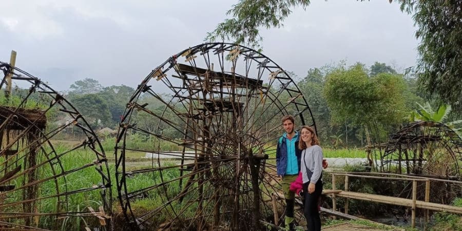 Bamboo aqueducts in Pu Luong