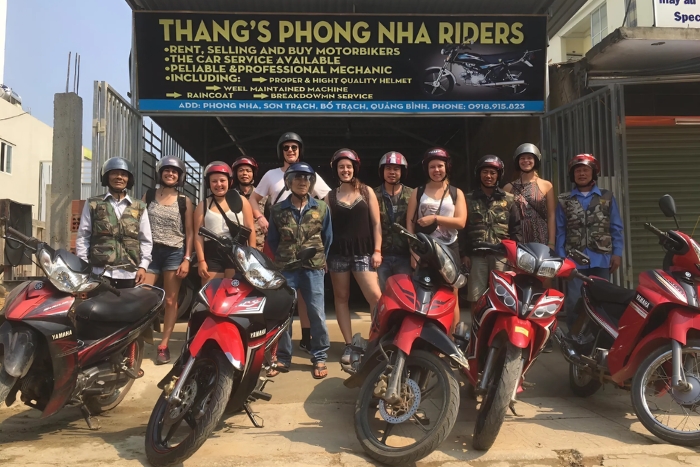 Motorbike rental is a choice of many tourists to get around in Quang Binh because of its convenience
