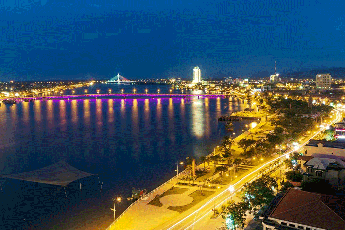 Dong Hoi City in the evening