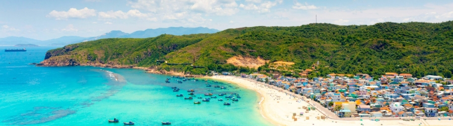 Quy Nhon is famous for its pristine beauty, blue sea and white sand beaches