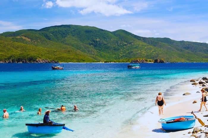 Relaxing at Bai Tranh Beach during 10 days in Vietnam