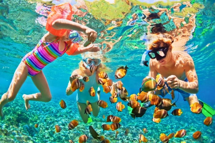 Snorkeling adventure among colorful fish at Mun Island