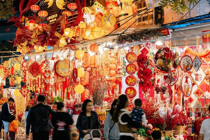 Immerse yourself in the vibrant festive atmosphere of Vietnam
