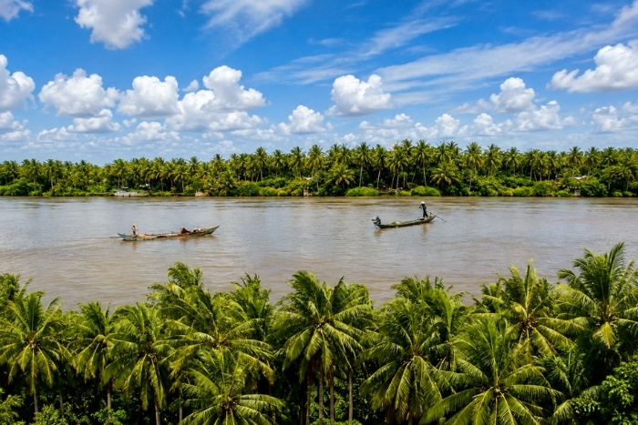 A boat trip through the coconut groves of Ben Tre