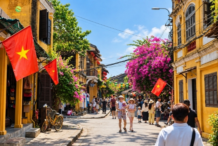 Among ancient houses and lanterns in Hoi An Old Town