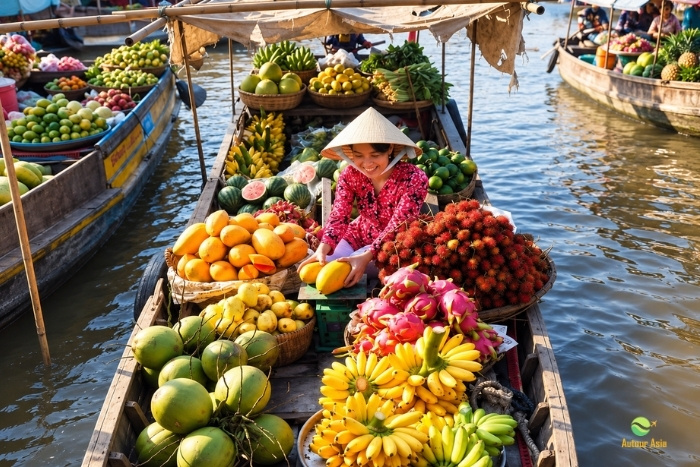 A morning with the children at Cai Rang Floating Market