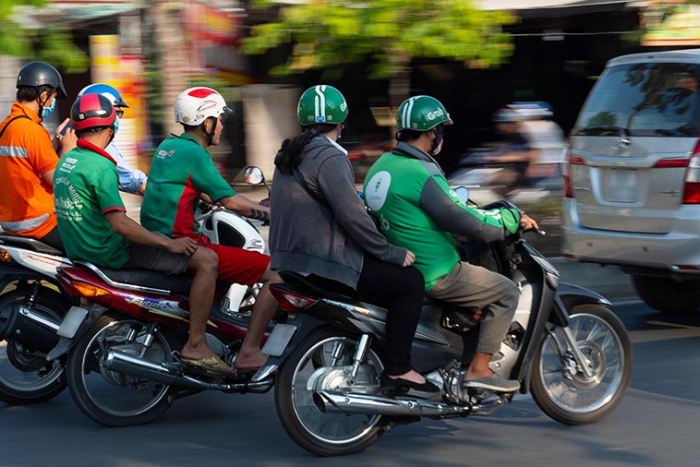 Make sure to download ride-hailing apps for motorbike taxis to get around Vietnam more easily