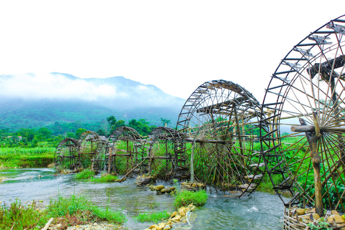 Waterwheels at Pu Luong