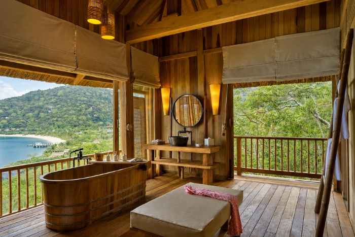 A moment of serenity at Six Senses Spa with panoramic views