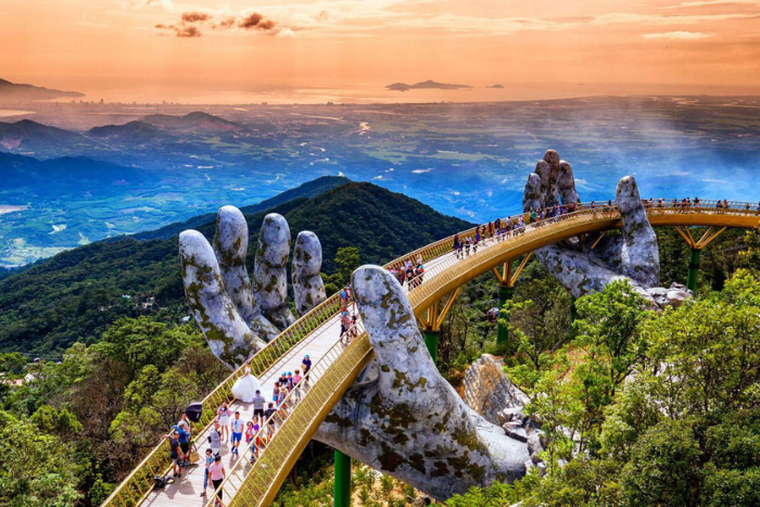 Golden Bridge in Da Nang - an iconic site of Vietnam to visit in January