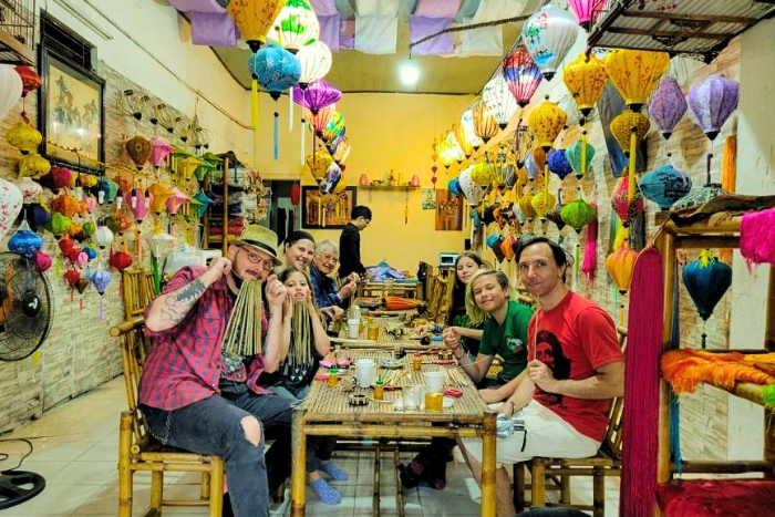 A creative moment in Hoi An: lantern-making workshop in Vietnam with kids