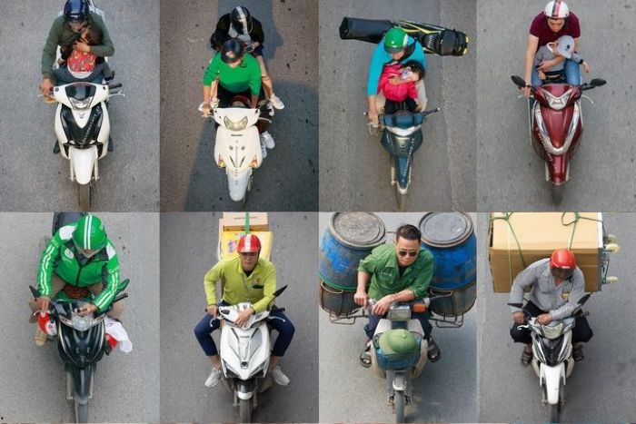 A photo series by the author Pham Thanh Long realistically depicts the image of scooters in Vietnam