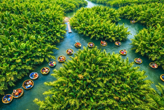 Basket boat experience in the Bay Mau coconut forest in Hoi An