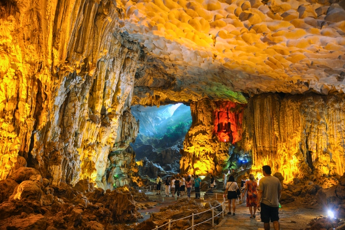 Inside the majestic Sung Sot Cave