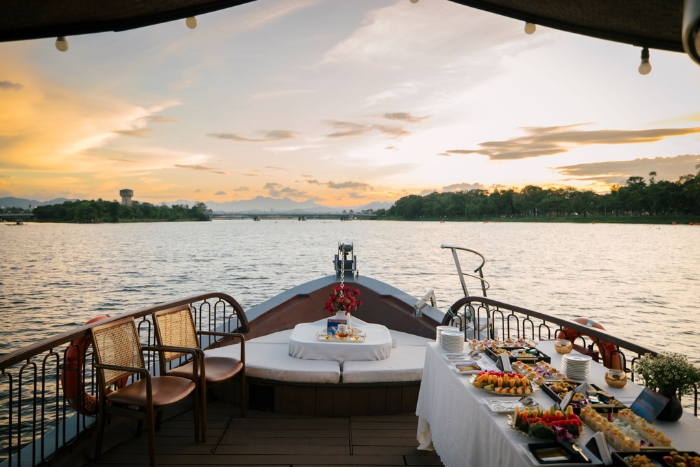 Enjoy a moment by Perfume River in a luxury cruise in Hue