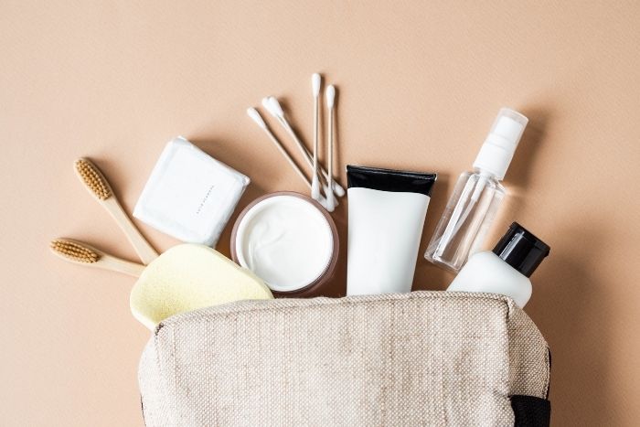 Choose travel-size toiletries to save space in your luggage