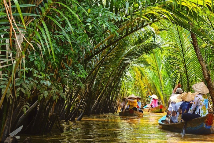 Take a boat trip in Mekong delta