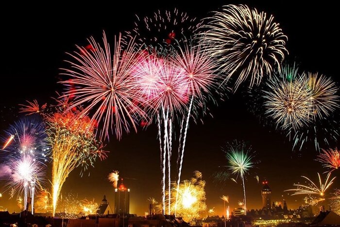 Watch the fireworks in New Year's Day 