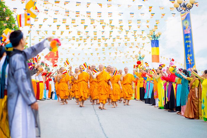Vesak day festival in Ba Vang pagoda, Vietnam 
