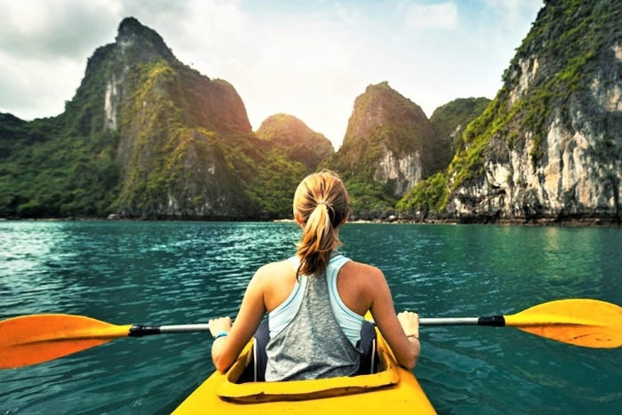 Kayaking on Cat Ba Island