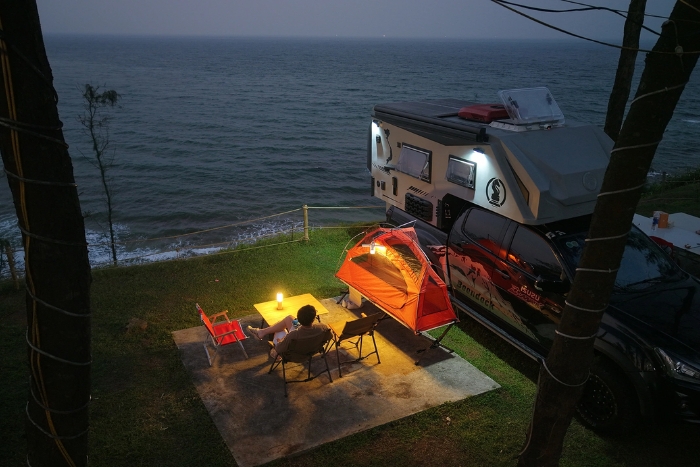 Camping in the Vietnamese countryside