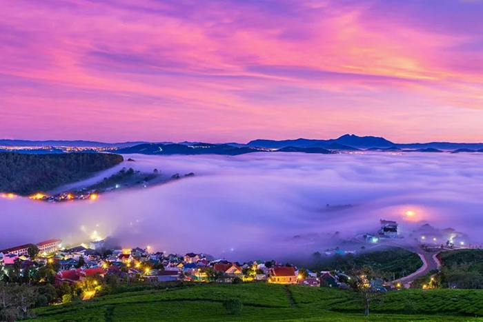 Scenic drive to Da Lat highlands Vietnam