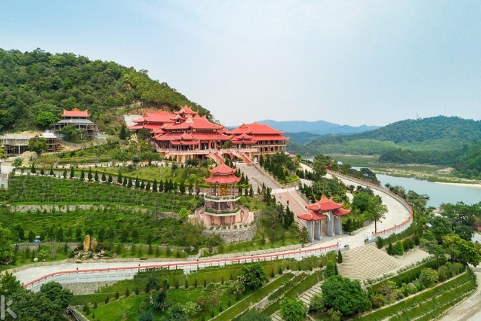From Truc Lam Chan Nguyen Zen Monastery, you can enjoy a beautiful sea view