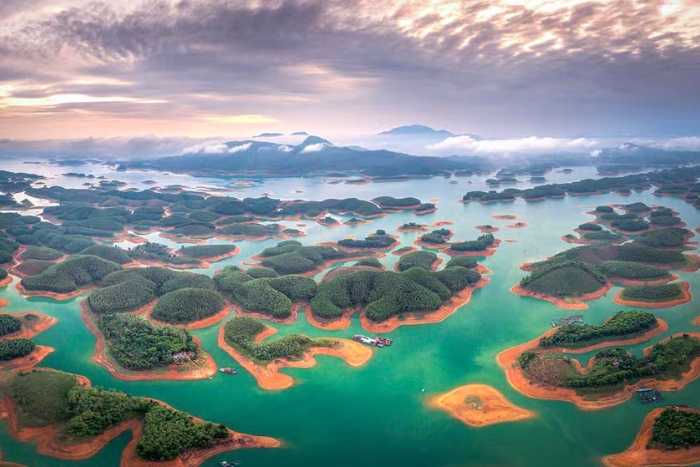 Thac Ba Lake is one of the three largest man-made lakes in Vietnam