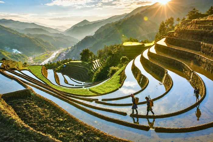 Spectacular panorama over the Muong Lo Valley in Yen Bai