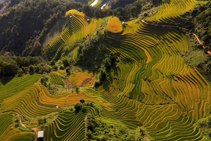 The beauty of rice terraces in Mu Cang Chai Yen Bai