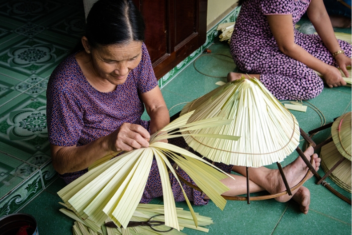 Tan Thoi conical hat village in Mekong delta 