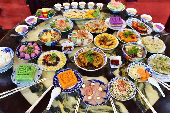 Tet tray of the central  on Tet holiday 