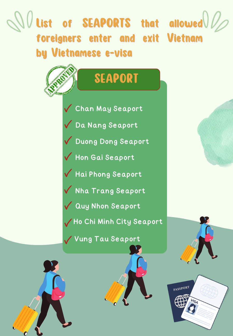 List of seaports allow foreigners to enter and exit Vietnam with an evisa
